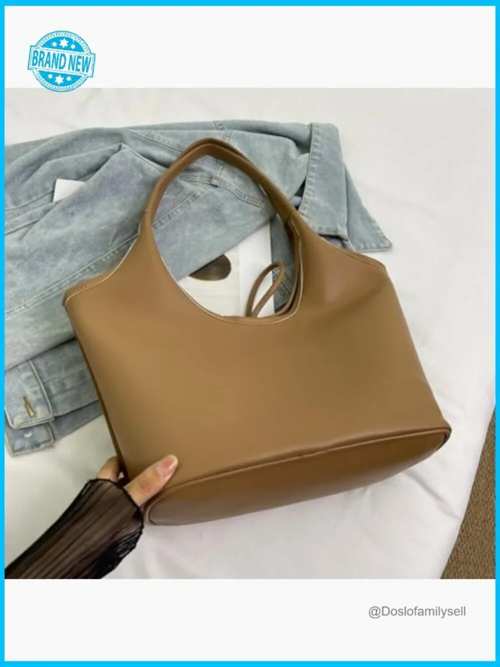 Tote Bag Hobo Handbag Faux Suede Shoulder Purse Crossbody Work Bag